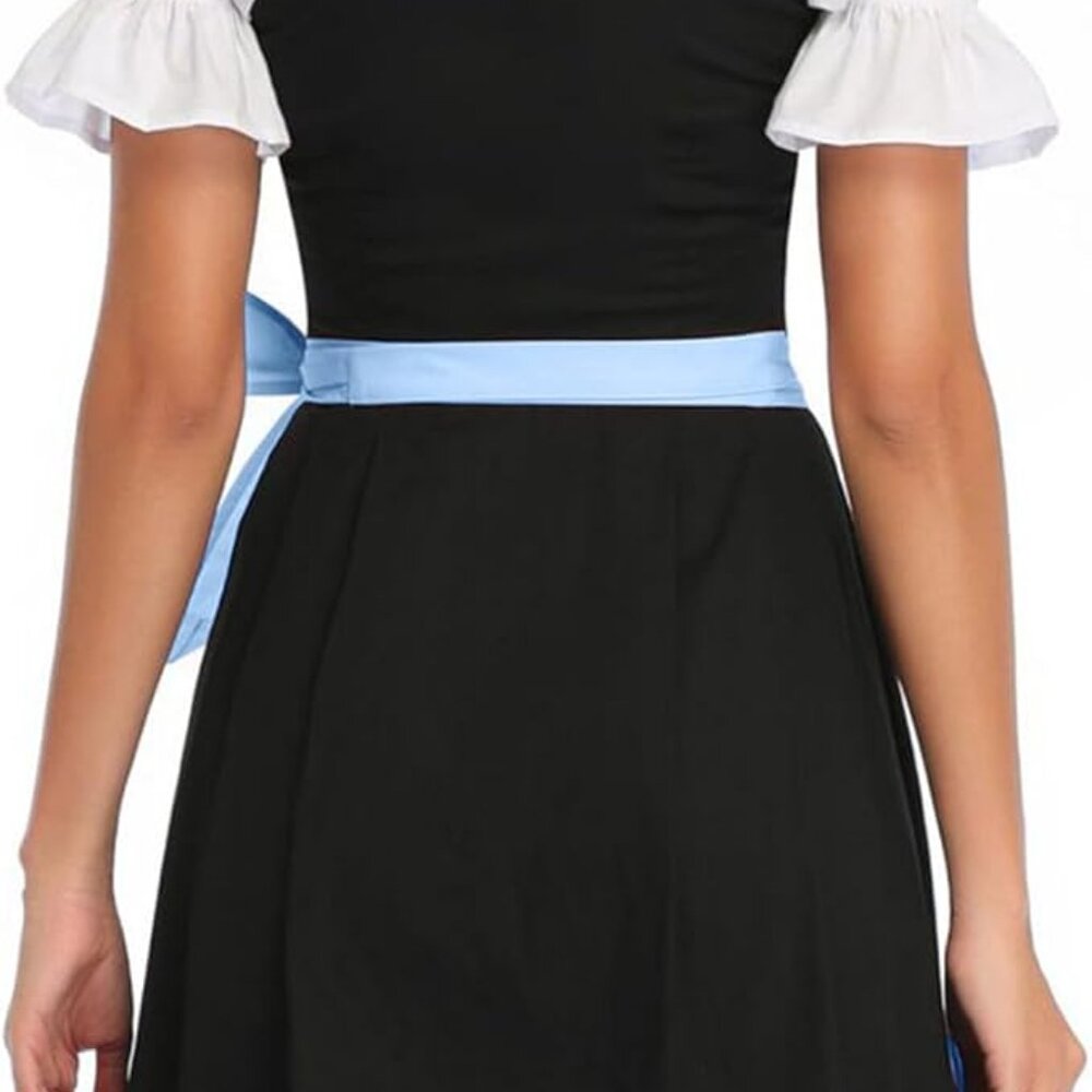 GloryStar Women's German Dirndl Dress Traditional Bavarian Beer Garden Oktoberfe - Picture 2 of 7
